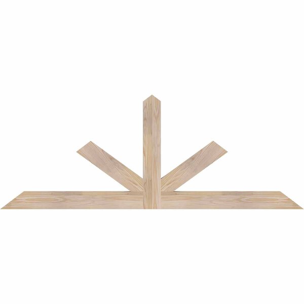 Ekena Millwork Saratoga Smooth Timber Gable Bracket, Douglas Fir, 60"W x 22"H x 1 1/2"D x 3 1/2"F, 9/12 Pitch GBW060X22X0204SAR00SDF - main